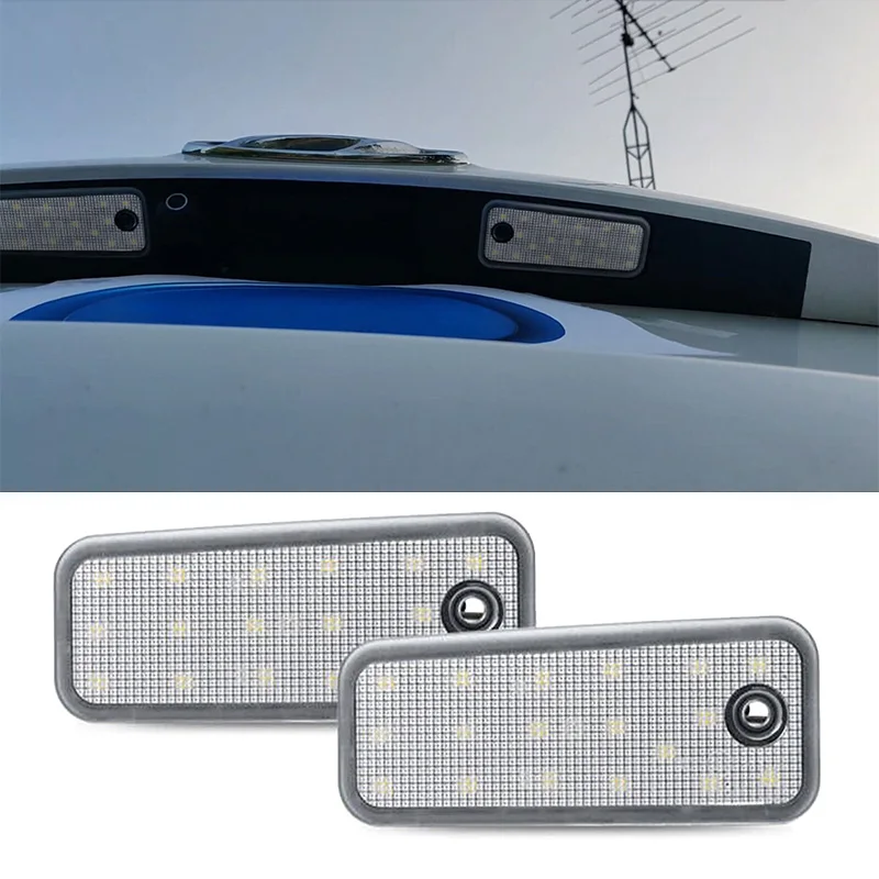 2Pcs LED License Plate Light Fit For Hyundai Santa DM Grand Santa Fe NC L266 2013-2018 Car Accessories 18LED License Plate Light