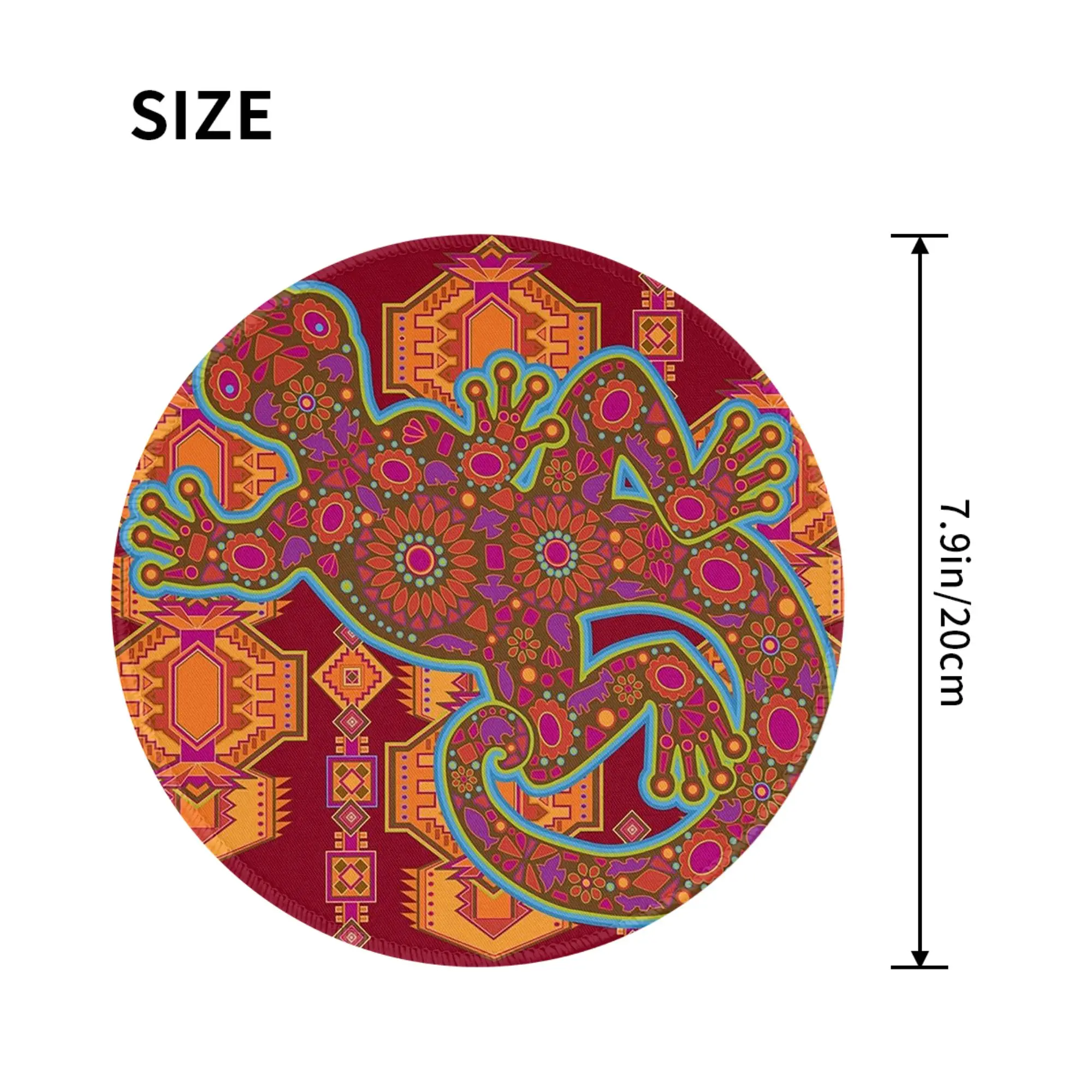 Ethnic Tribal Lizard Salamander  Mouse Pad Computer Keyboard Mouse Mat Gamer PC Laptop Desk Mat Office Accessories Table Mats