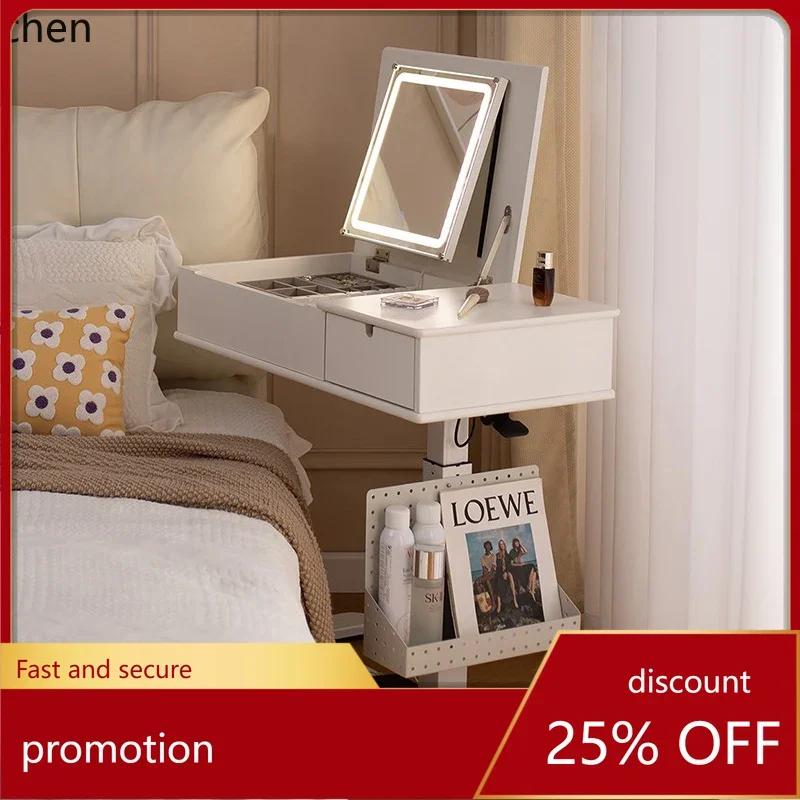 HT bedside makeup table removable solid wood flip dresser simple makeup table