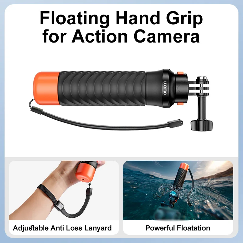 llano Floating Hand Grip Underwater Hand Stick Monopod Pole for Insta 360 for GoPro Hero 13 12 11 10 9 for AKASO for DJI Action