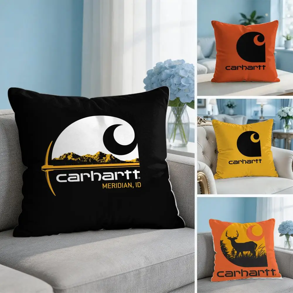 C-Carh-artts-S Fashion Logo Cushion Cover Square Pillow Bedroom Sofa Leisure Comfort Living Room Home Decoration 40X40