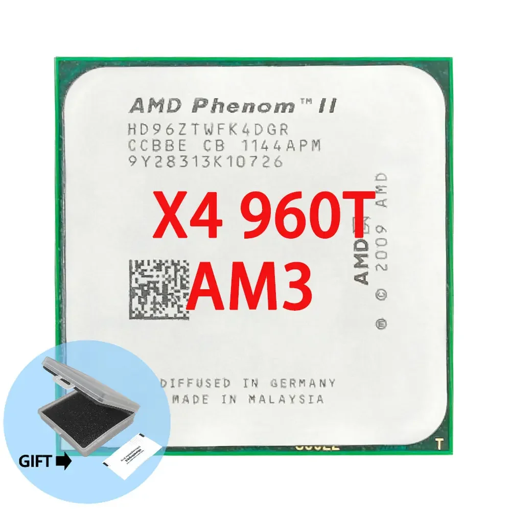 

AMD Phenom II X4 960T Processor Quad-Core CPU 3.0Ghz/ 6M /95W Socket AM3 AM2+