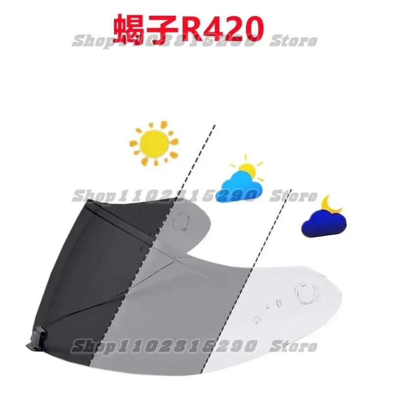 

Full Face Helmet Anti-UV Visor Shield Lens Casco Moto Photochromic Visor for SCORPION EXO-R420 Helmet Motorcycle Accessories