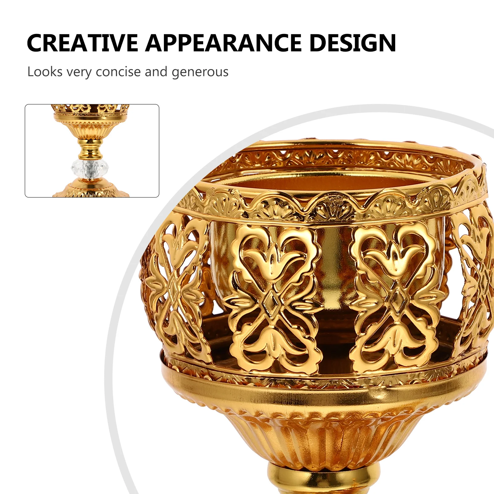 

Exquisite Metal Incense Burner for Indoor Relaxation and Elegant Space Decoration Desktop Censer Adornment Incense Burner