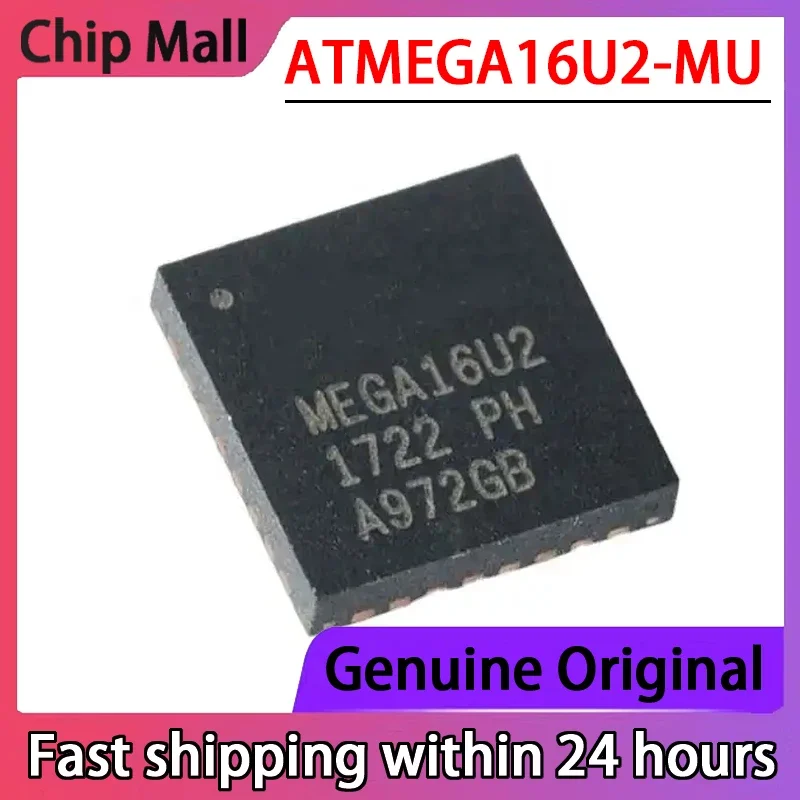 1PCS New Original ATMEGA16U2-MU 8-bit Microcontroller MEGA16U2 Chip QFN32 512x8