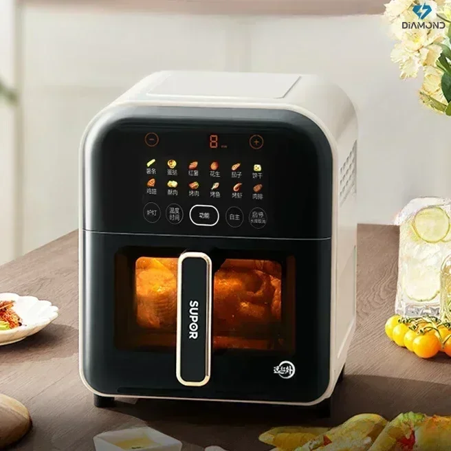 

Far Infrared Air Fryer - No Need to Stir Fry. Multi-Function Smart Electric Fryer with 5L Capacity & Visual Smart Design