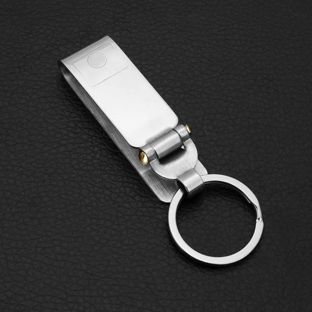 1Pc Anti-Lost Duty Stainless Steel Belt Key Holder Key-Clip Detachable Keyrings for Keys Belt Keychain Men Jewelry Hooks