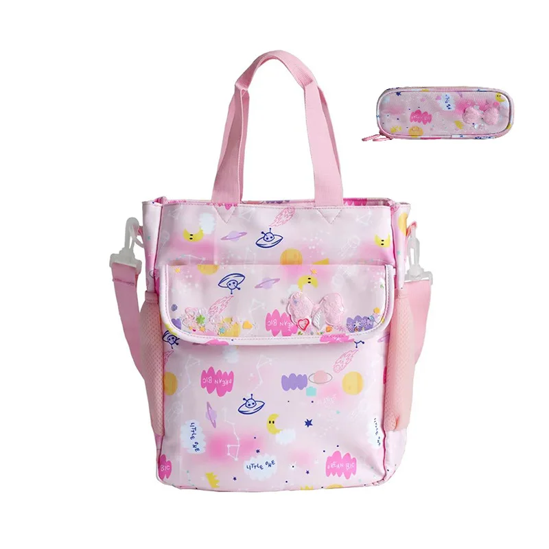 

Oxford Crossbody Bags Student Large Capacity Pencil Case Women Tote Bag Tutoring Bag Class Bags for Girl School Bag Сумка Жіноча