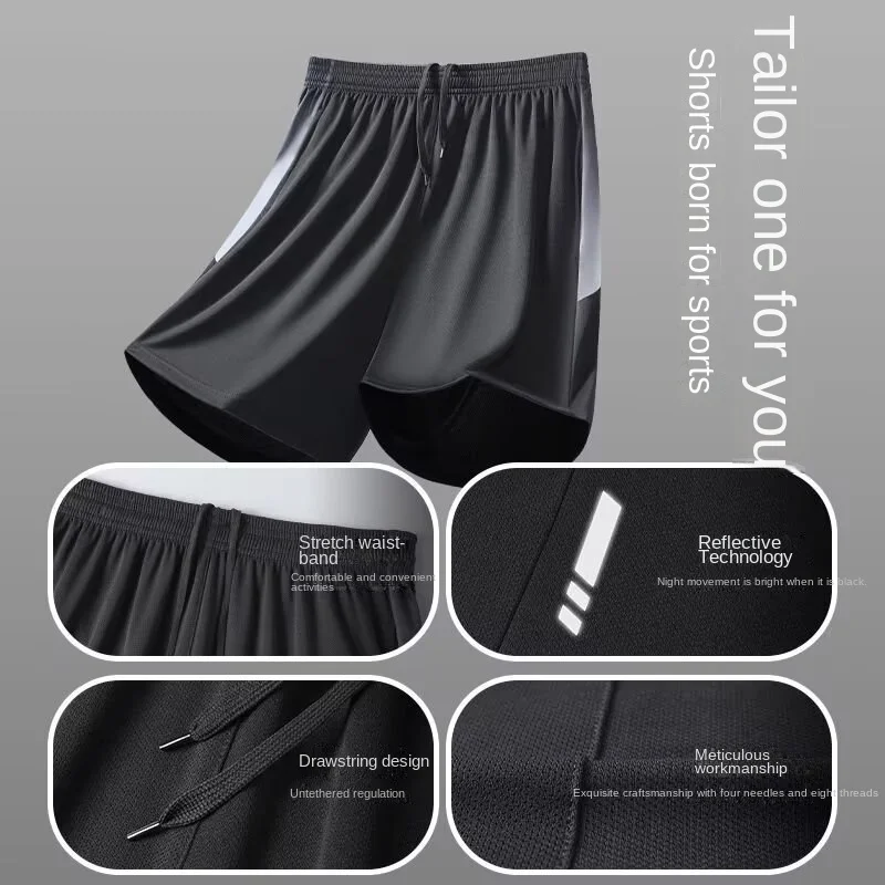 شورت الجري للرجال، سريع الجفاف، اللياقة البدنية المسامية، ألعاب القوى، الماراثون الاحترافي، الصيف مع بطانة، التدريب ثلاثة س #5