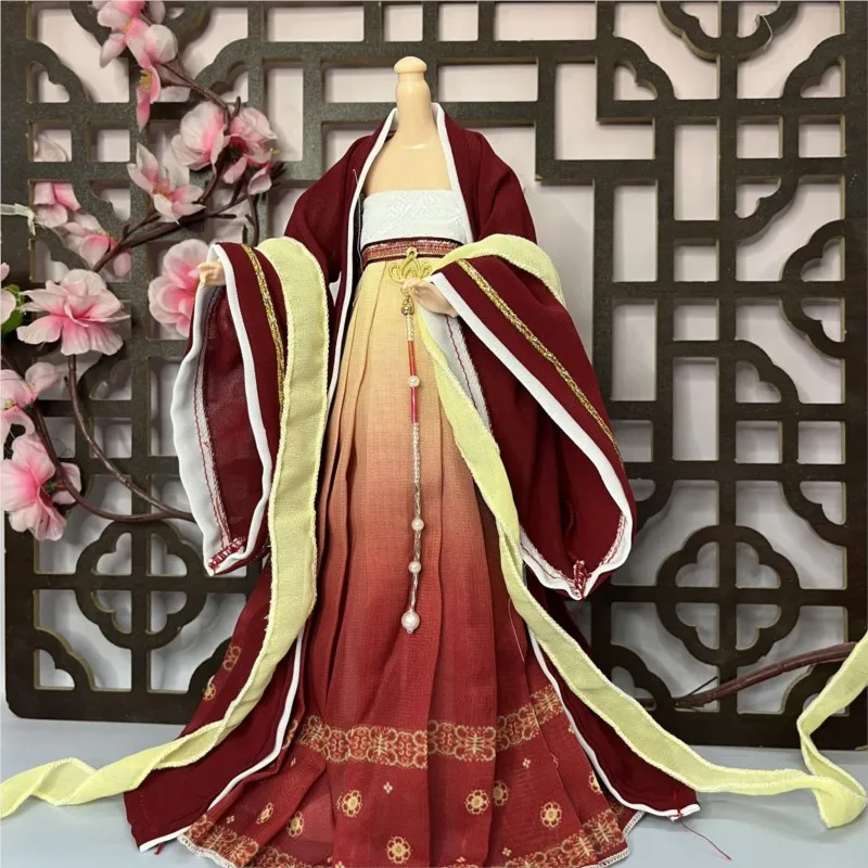 2025 neue Kreative Vintage Puppe Hanfu Kleid 30 cm Puppe Kleid Kostüm Puppe Chinesischen Vintage Hanfu Kleid Puppe Zubehör LI093