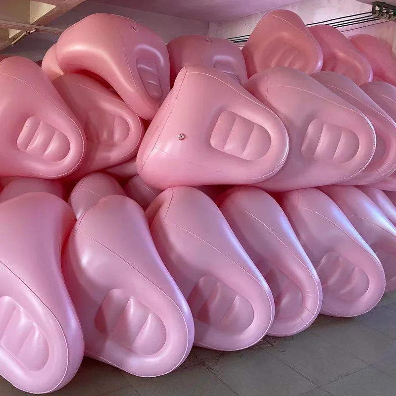 Cadeira inflável do sofá do pvc do lazer do rosa cadeiras portáteis exteriores internas da piscina de acampamento da praia com furos espreguiçadeira