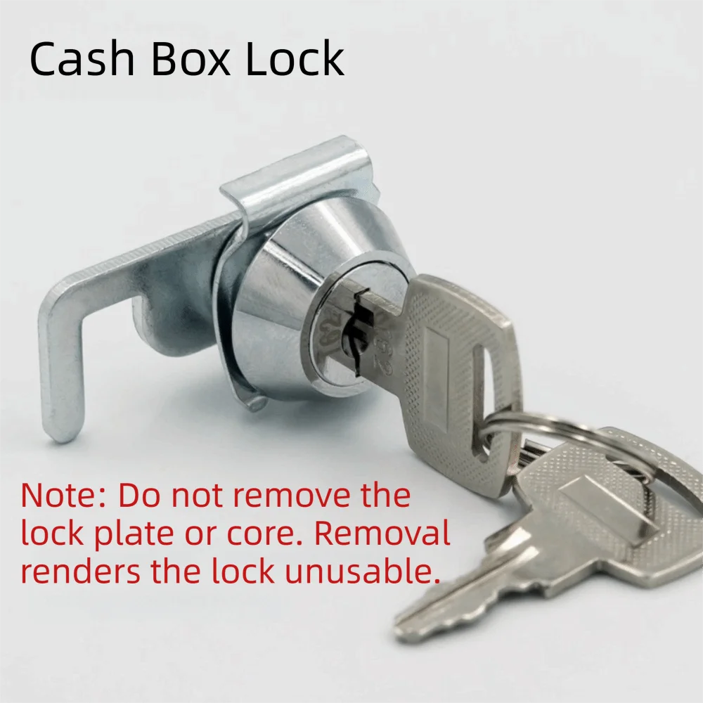 Rust-Resistant Mini Cam Lock with Quick Clip Silver Easy Replacement Cash Box Lock with Keys Metal Cabinet Security Cabinet Lock