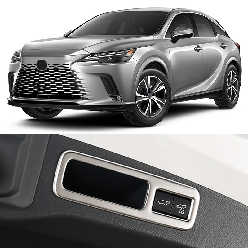 For 2023 2024 2025 2026 Lexus RX350 RX350h RX450h+ RX500h Stainless Steel Tailgate Trunk Switch Button Cover Trims Accessories