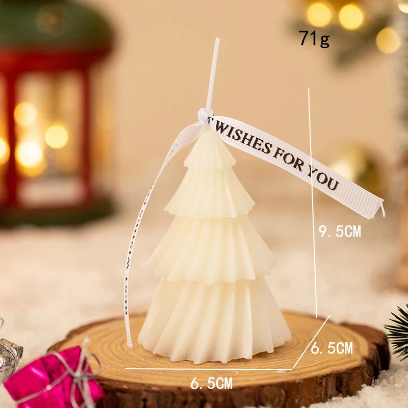 Scented Candles 3D Mold Christmas Tree Silicone Candle Geometric Pine Silicone Candle DIY Aromath Candle Soap Making Tools Craft