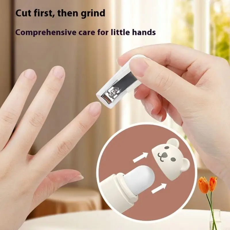

Baby Nails Care Trimmer Filer Kits Electric Polisher Soft Light 6 Heads A2UB