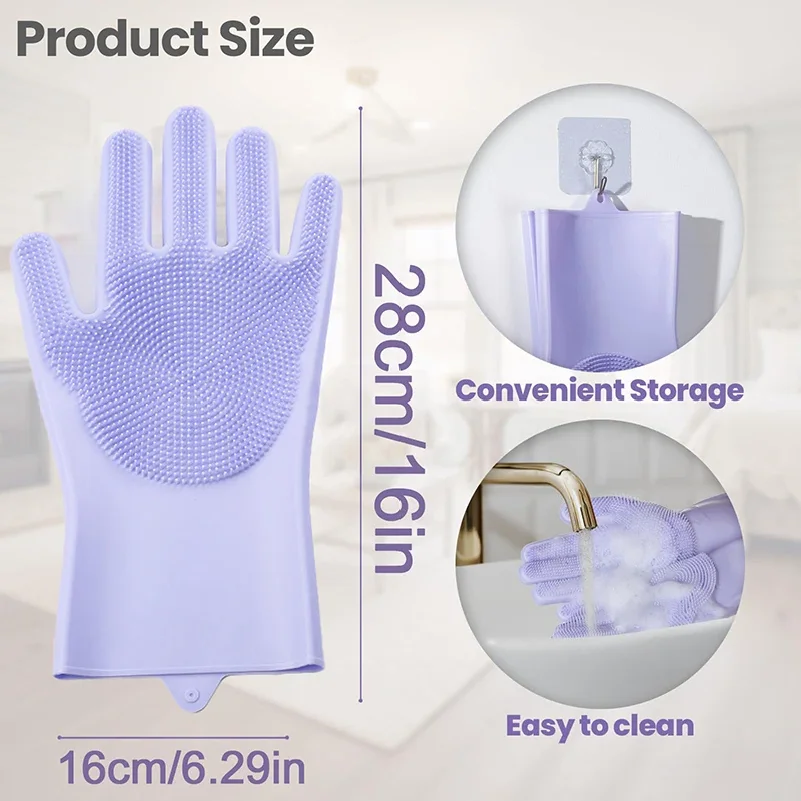 Pet Grooming Bathing Gloves Dog Cat Bathing Shampoo Scrubber Magic Massaging Cleaning Cleanner Sponge Silicon Hair Removal Glove
