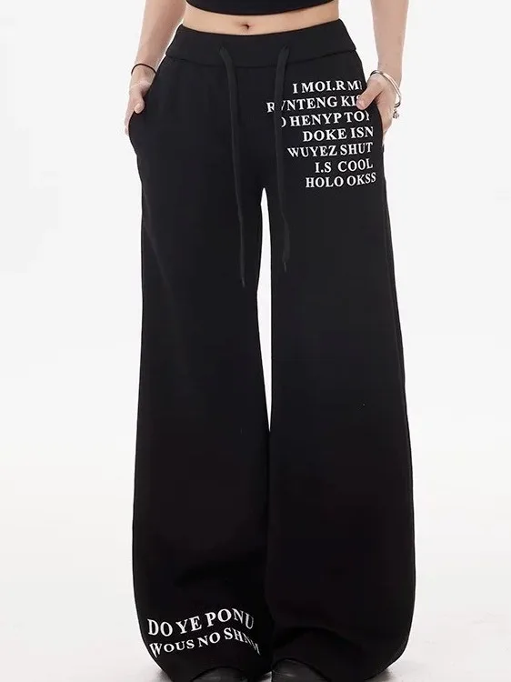 

Свободные мужские спортивные брюки в американском стиле с полосками, весна-осень, модные, прямые, повседневные, для подростков