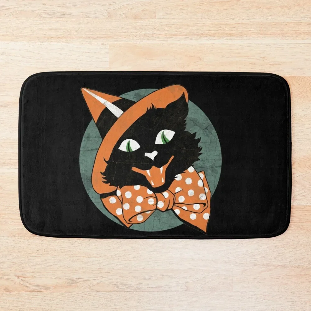 

Vintage Halloween Black Cat Bath Mat Carpets For Bathrooms Bathroom Supplies Mat