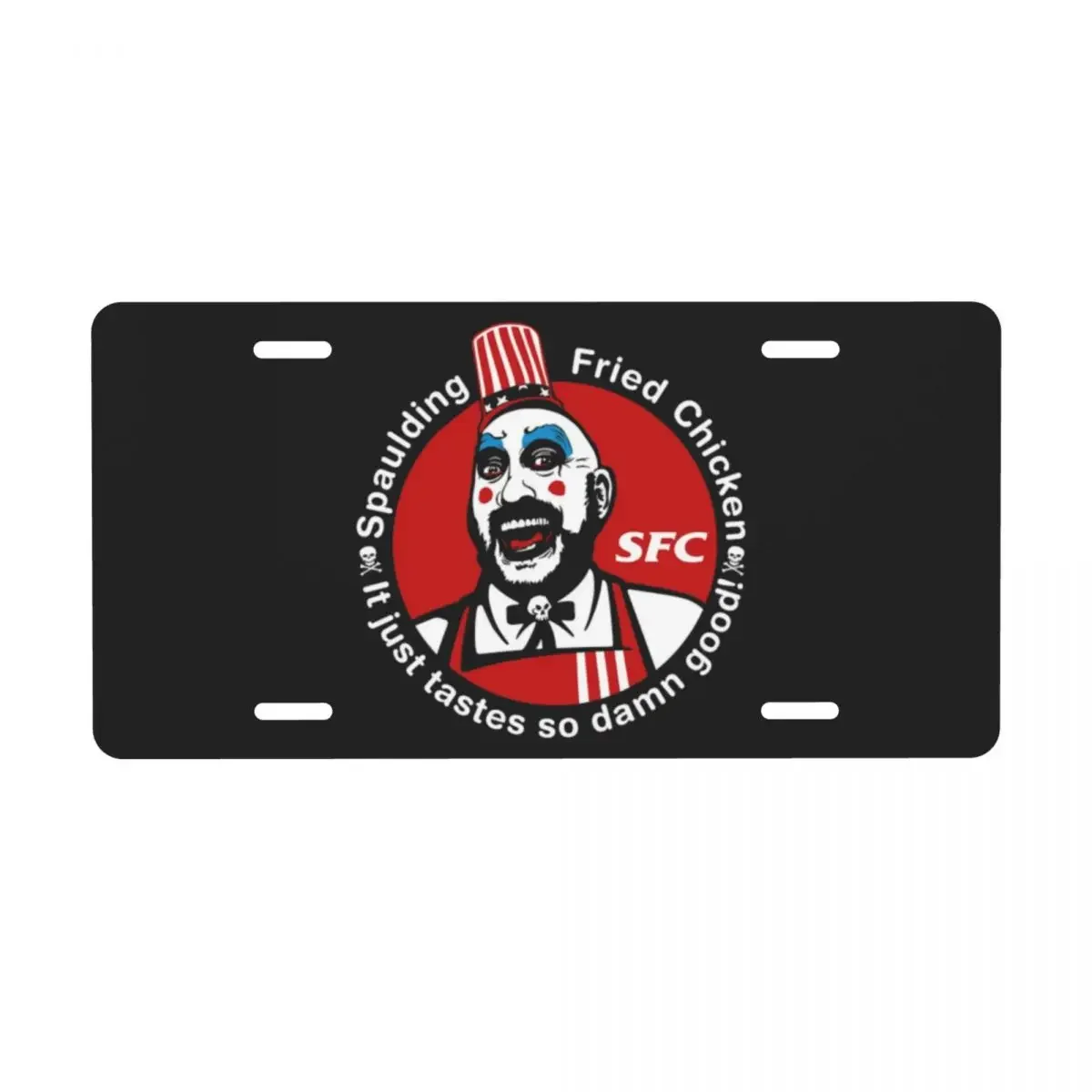 Custom Captain Spaulding License Plate House of 1000 Corpses Decorative Car Front License Plate Cover Aluminum Vanity Tag