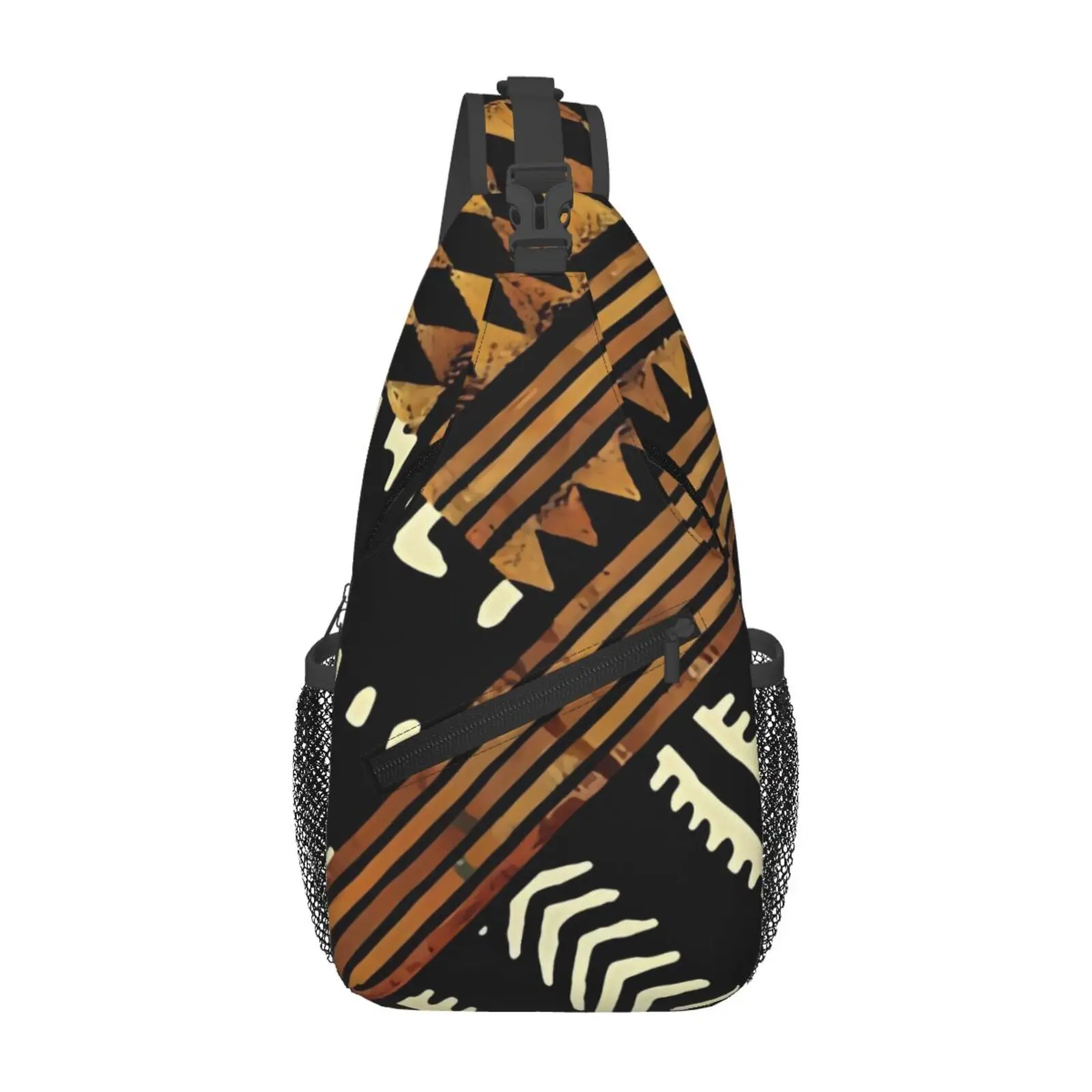 

Afrocentric African Series Pattern Print Chest Bag Men Sling Crossbody Backpack Chest Bag Travel Hiking Daypack Shoulder Bag