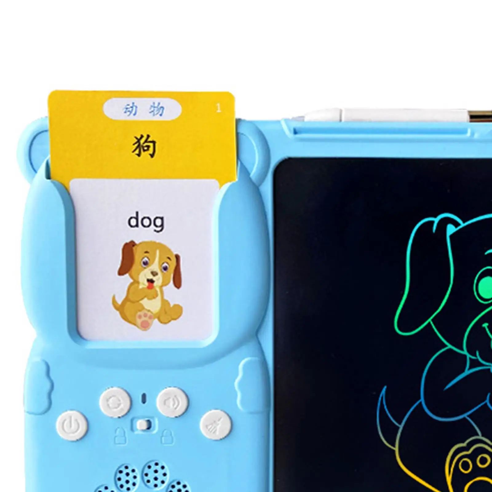 jouets-educatifs-pour-enfants-tablette-d’ecriture-lcd-avec-cartes-illustrees-pour-l’apprentissage-des-mots-appareil-de-lecture-et-activites-d’apprentissage-prescolaire