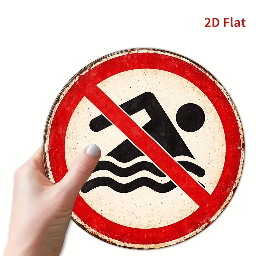 1pc 20.32 X 20.32 cm 2D Flat Circular Wooden Sign, Retro Wooden Sign about 