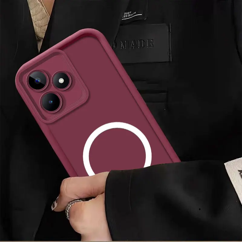For Realme Note 50 60 GT Neo6 SE GT 6T Case Magnetic Sticker Soft Silicon Phone Case Realme V60S V50S Narzo 70X P1 70 Pro 20 30A