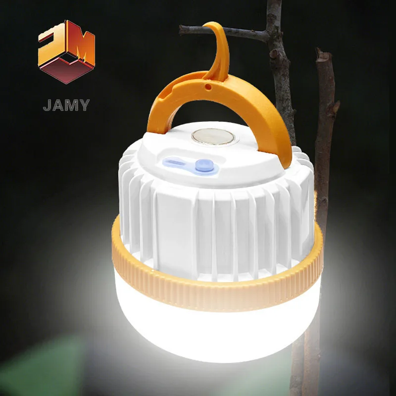 1PC Outdoor USB Rechargeable LED Lamp Bulbs 100W Emergency Light Hook Up Camping Fishing Portable Lantern Night Lights LT083