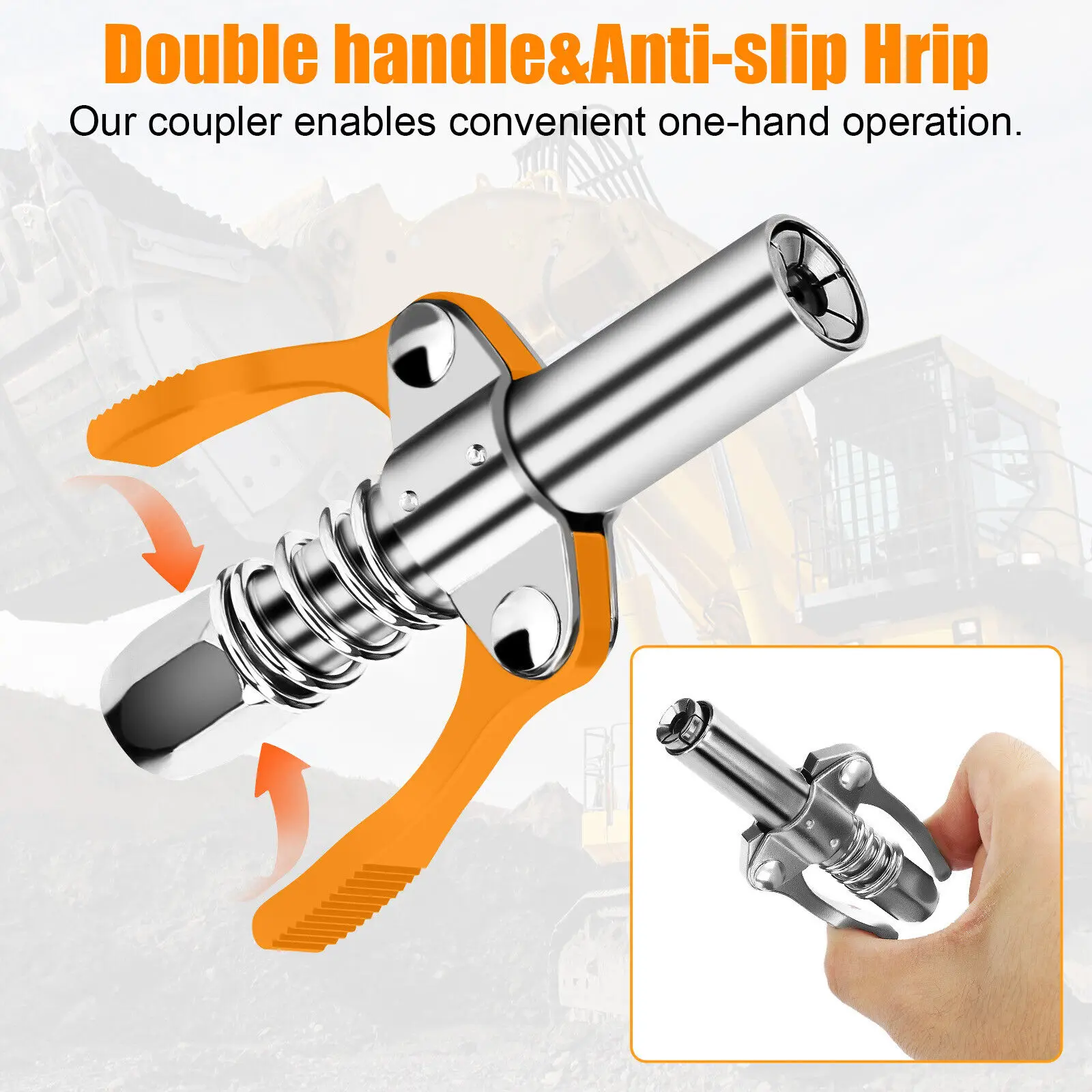 Car Syringe Lubricant Tip Repair Accessories Lubricant Grease Gun Coupler 1/8\