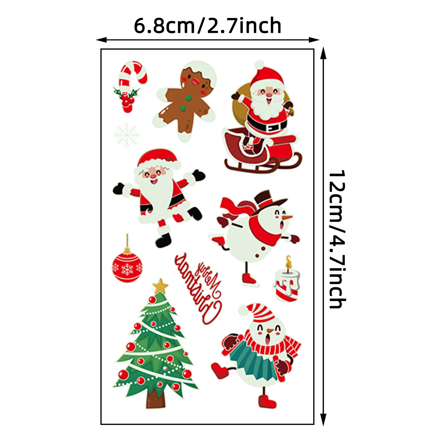 10 ورقات من 92 ملصقات وشم مضيئة بنمط سلسلة عيد الميلاد الكرتونية، وشم مؤقت يتوهج في الظلام، أنماط عنصر عيد الميلاد سانتا كلوز رجل الثلج الأيائل لتزيين عيد الميلاد، ملصقات وشم وهمية واقعية لتزيين عيد الميلاد، مناسبة كهدايا عيد الميلاد