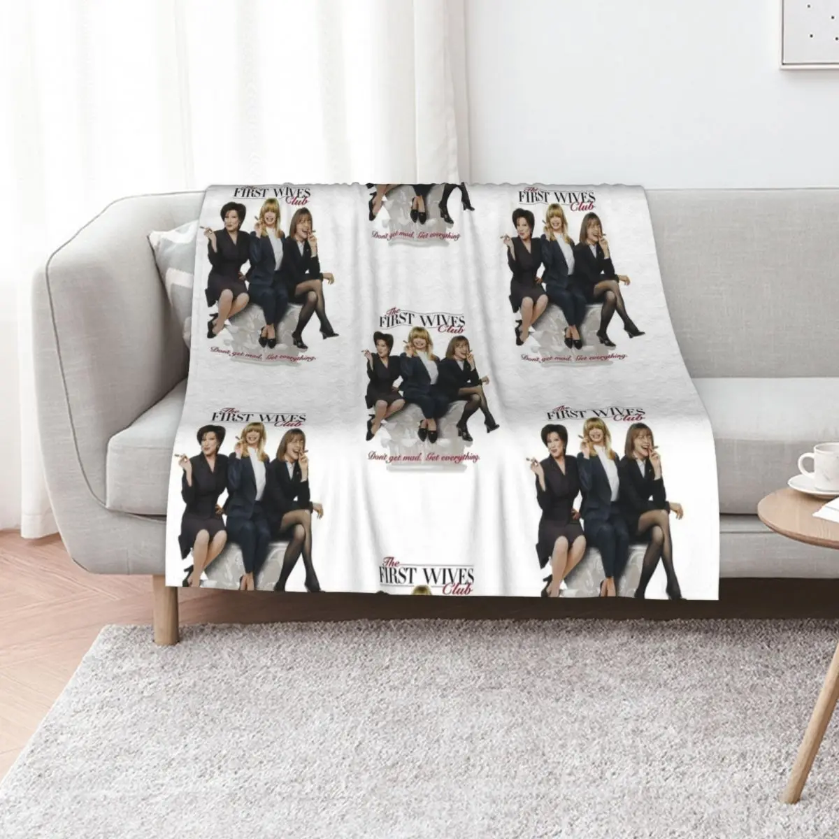 First Wives Club (1996) movie poster - Goldie Hawn, Bette Midler, Diane Keaton Throw Blanket Summer Blankets For Sofas Blankets