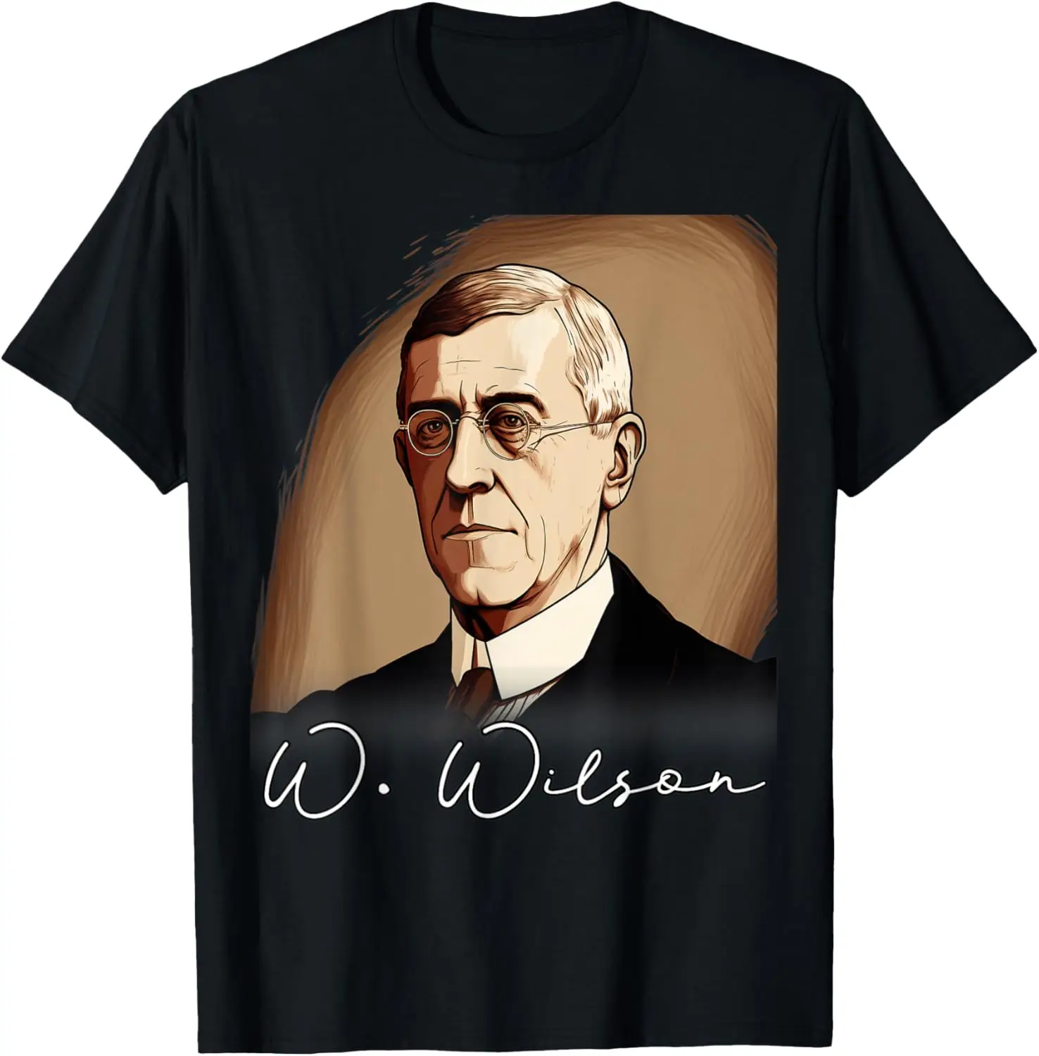 

4th Of July Woodrow Wilson President Portrait Patriotic T-Shirt