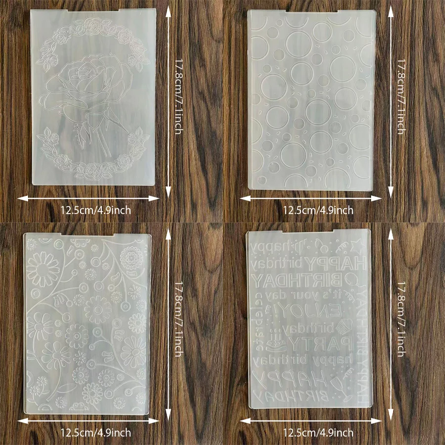 Flower2D/3D geprägte Ordner, Kunststoff-Prägeordner für die Kartenherstellung, Prägevorlage für Scrapbook
