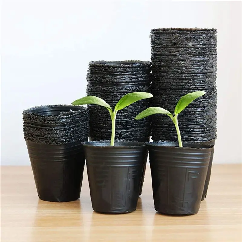 ABJI-1500Pcs Nursery Pot Plastic Plant Propagation Container Grow Bag Garden Supplies 8Cmx8cm