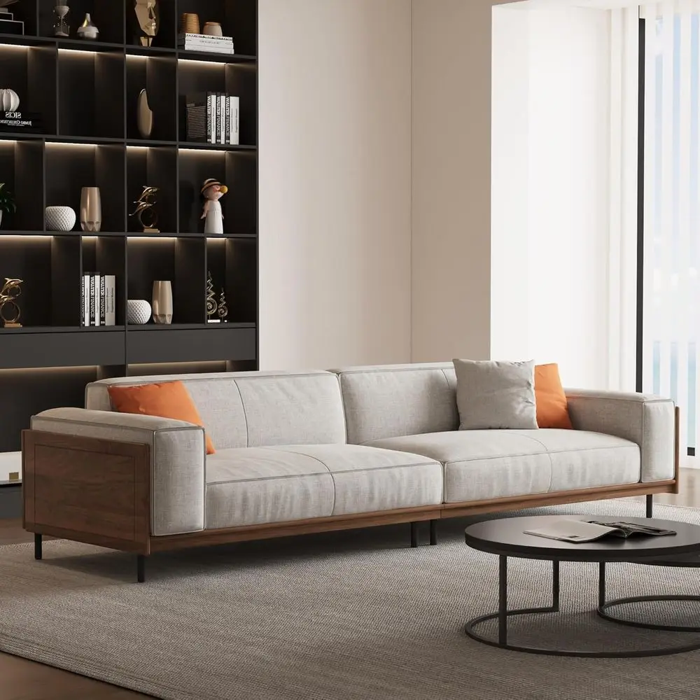 

Modern Gray Sectional Sofa, 111.81 Wide, Suitable for Living Rooms, Home Offices, and Conference Rooms