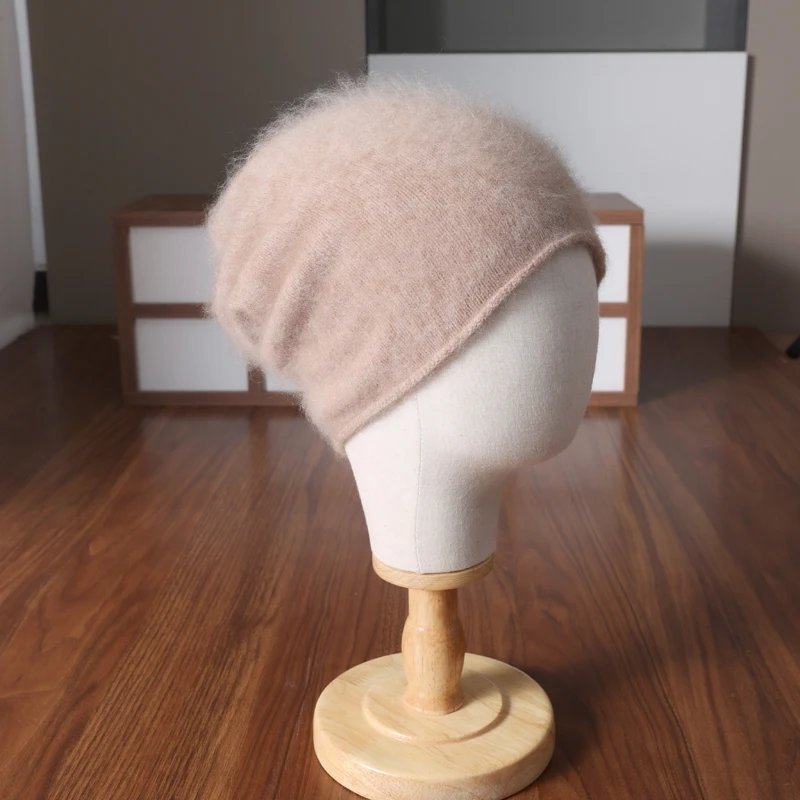 Winter Unisex 100% Merino Wool Hats Outdoor Casual Keep Warm Solid Color Cashmere Knitted Beanie Hat Women /Men Hedging Caps