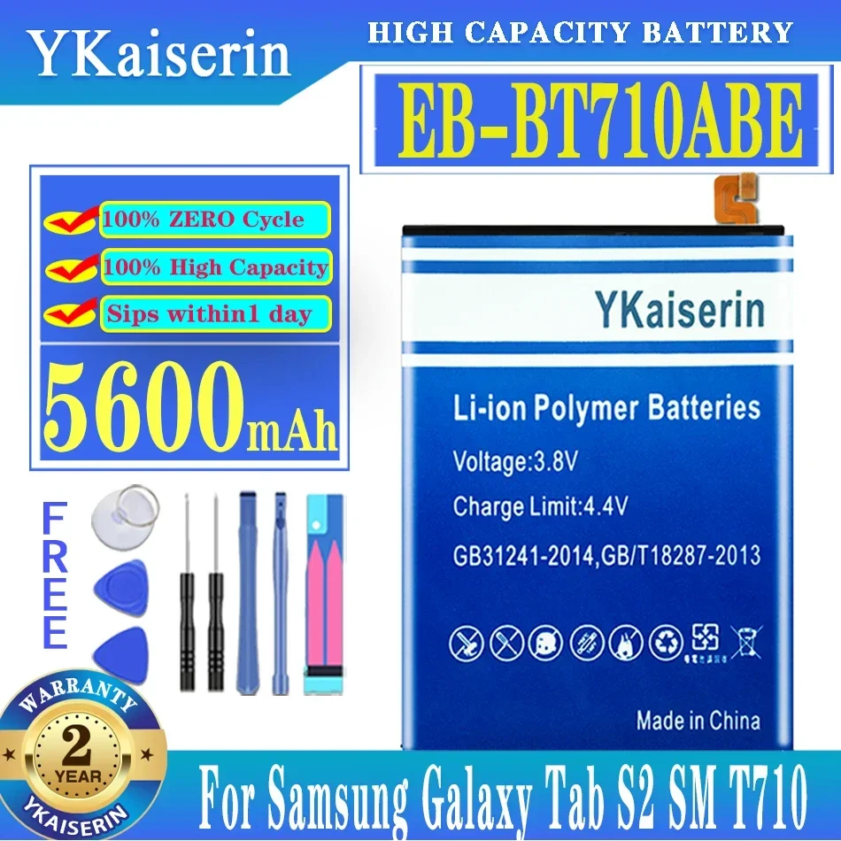 

YKaiserin EB-BT710ABE 5600mAh Replacement Battery For Samsung Galaxy Tab S2 SM T710 T715 T715C new Battery + Track NO