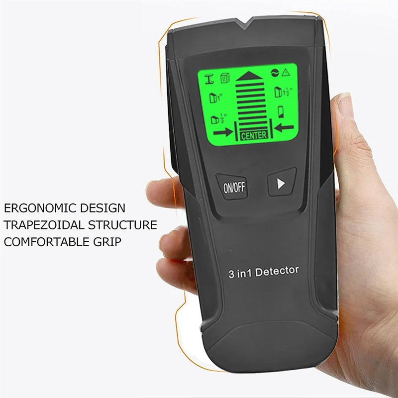 Wall Metal Detector Electronic Wood Studs Finder Wire Scanner LCD Display TH210 Black Durable Easy To Use 15 X 7 X 3Cm-AB01
