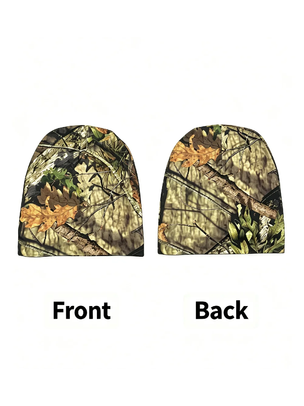 New Leaf Camouflage Knitted Hoodie for Men and Women, Street Trendy, Small and Versatile, Realistic Tree Printed Hip Hop Hat ins