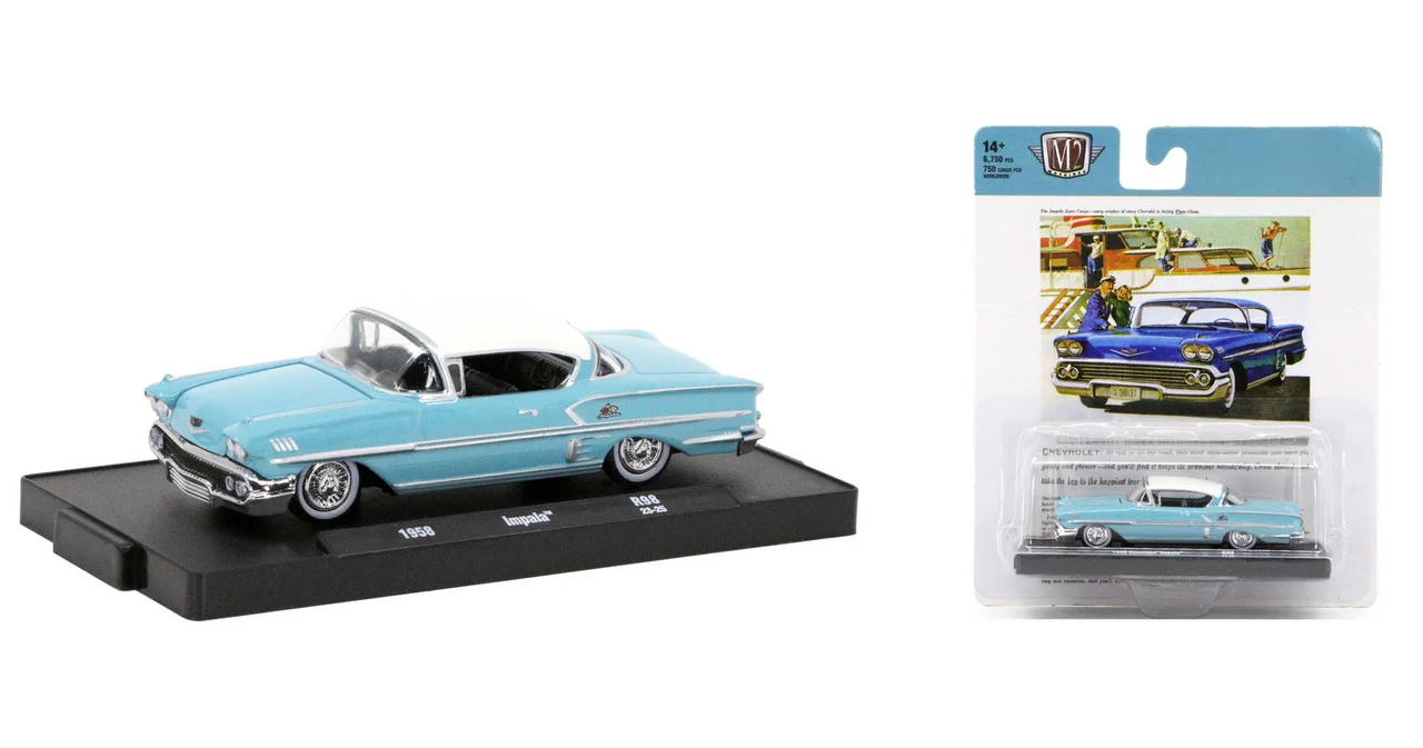 

M2 machines 1/64 1958 Impala Die-cast alloy car model collection display child gift