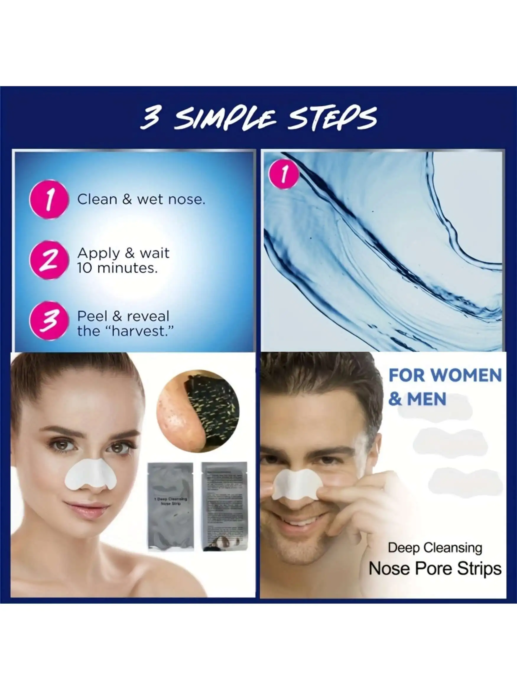 Cross-border hydrocolloid nose patch, crescent jaw acne patch, large-sized pus-absorbing, invisible, breathable, oil-absorbing .