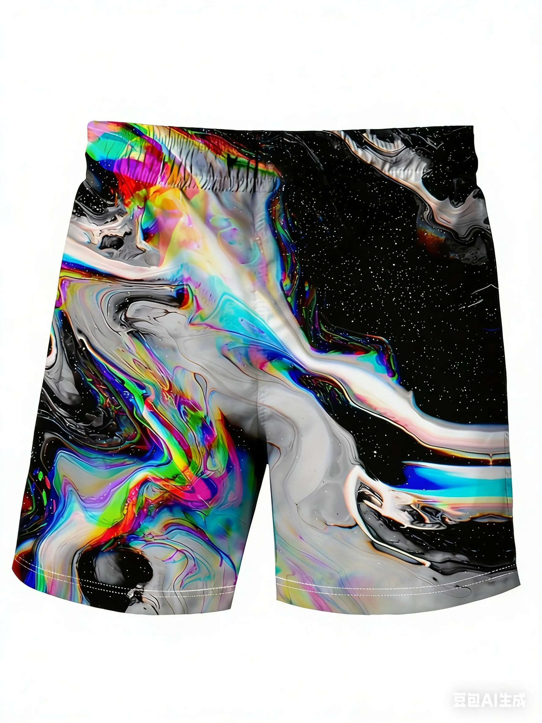 

2026 Hot Selling Fashion New Style Sparkling Star River Men's Outdoor Hip Hop Shorts Casual Beach Shorts Sports Large Size