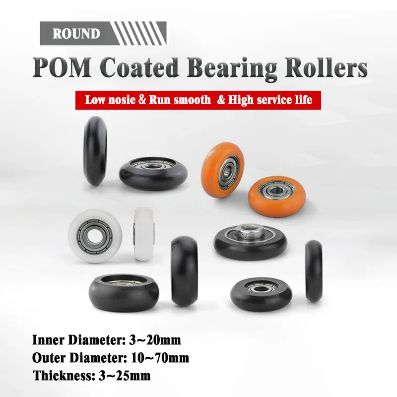 4 stücke 8 mm Bohrung 40 mm Durchmesser Rudern Maschine Sitz Rollen 8x40x10mm BSR62840-10 POM beschichtet Runde Ruderer Rad Sphärische Pulley