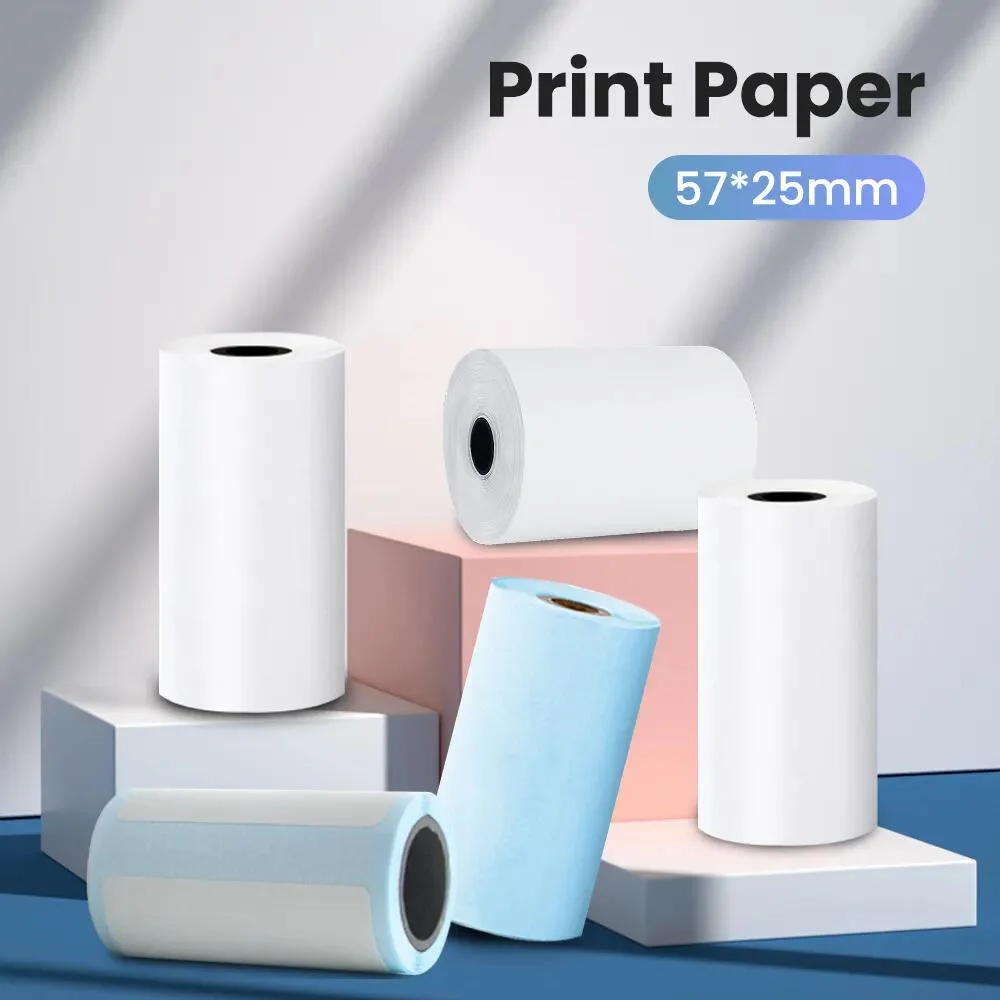 57MM Rolls Mini Printer Thermal Colorful Paper Label Sticker Self-adhesive Printing Paper For Mini Printer Instant Print Camera