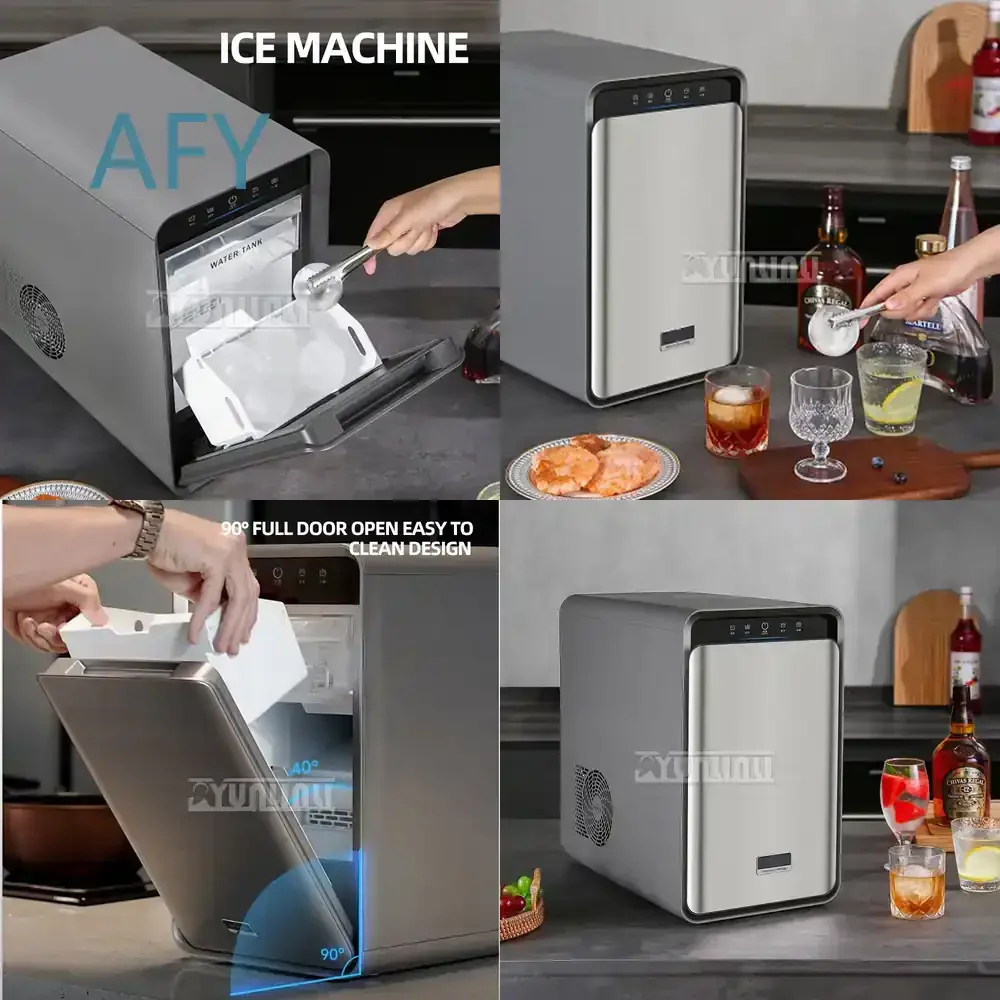 Whisky Ice Ball Maker for Home Bar Portable Countertop Spherical Ice Machine Commercial Ice Ball Mold Kit for Whiskey