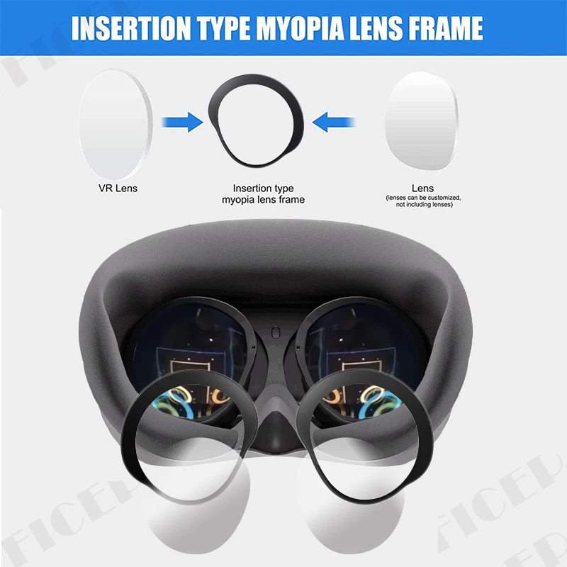 FICEP VR Eyeglass Lenses Magnetic Myopia Prescription Quick Detachable Protection for PICO 4 VR Headset Accessories