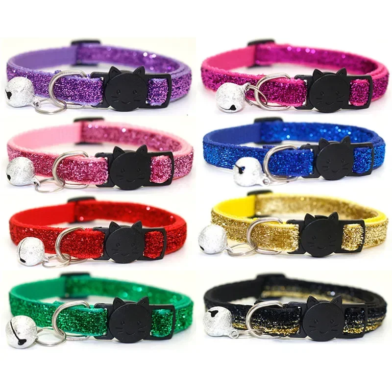 2022 Cat Collar Colors Reflective Breakaway Neck Ring Necklace Bell Pet Products Safety Elastic Adjustable With Soft Material