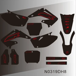 For HONDA CR125 CR250 CR 125 CR 250 2002-2012 Graphics Decals Stickers Motorcycle Background Custom Number Name N0319DH