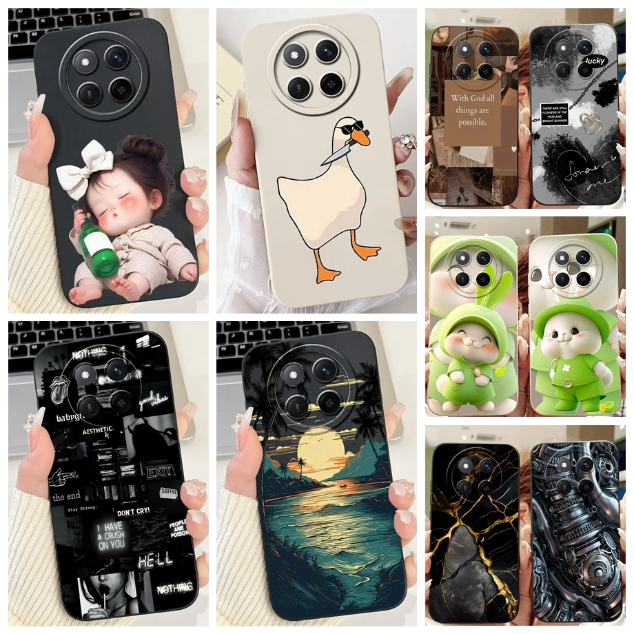 Für Honor X9C X9B X9A X9 Telefon Fall Huawei Honor X9B HonorX9C Zurück Abdeckung Weiche Flüssigkeit Silikon Funda Schöne Cartoon Tiere Capa