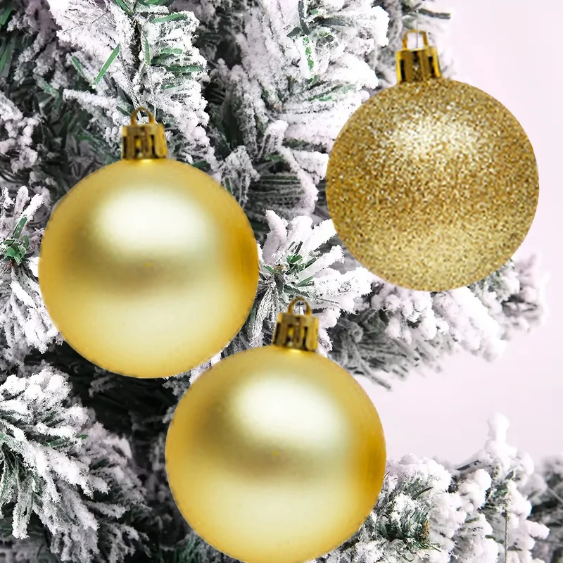 44PCS Christmas Atmosphere Sense Ball Ornament Electroplating Bright Light Ball Dec To Create A Perfect Christmas Tree Dec